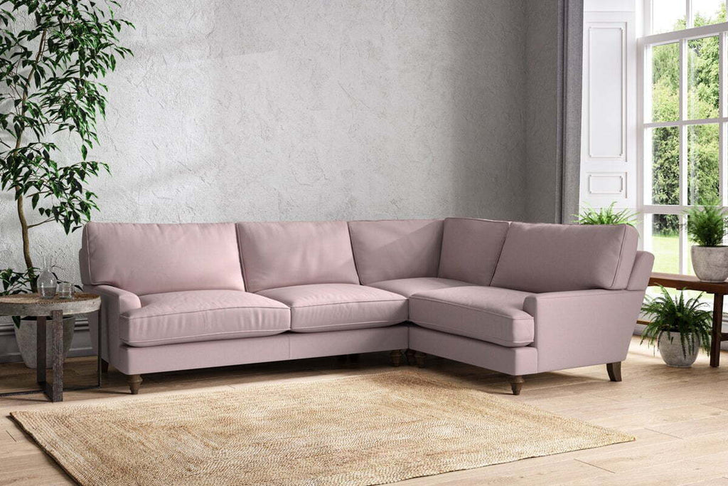Marri Grand Right Hand Corner Sofa - Recycled Cotton Lavender
