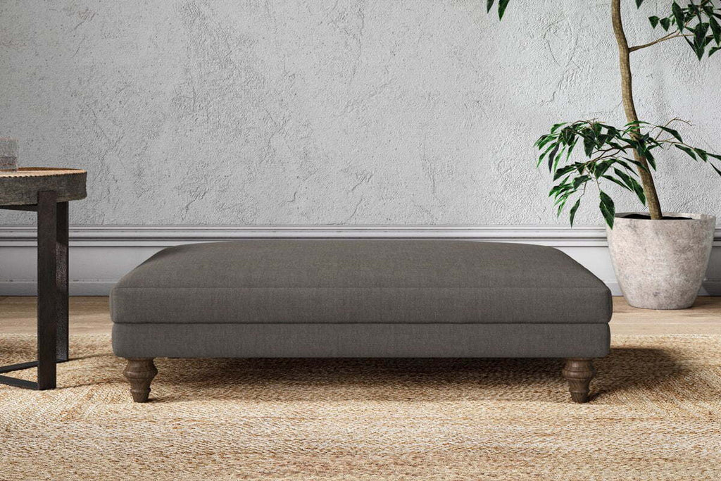Marri Large Footstool - Brera Linen Granite