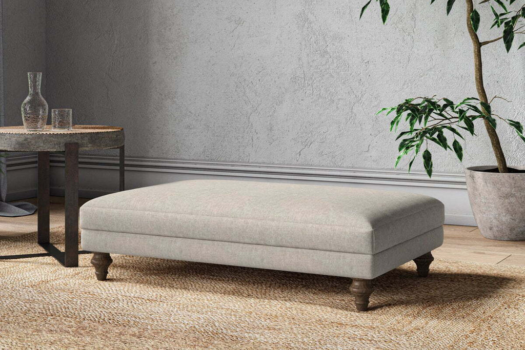 Marri Large Footstool - Brera Linen Natural