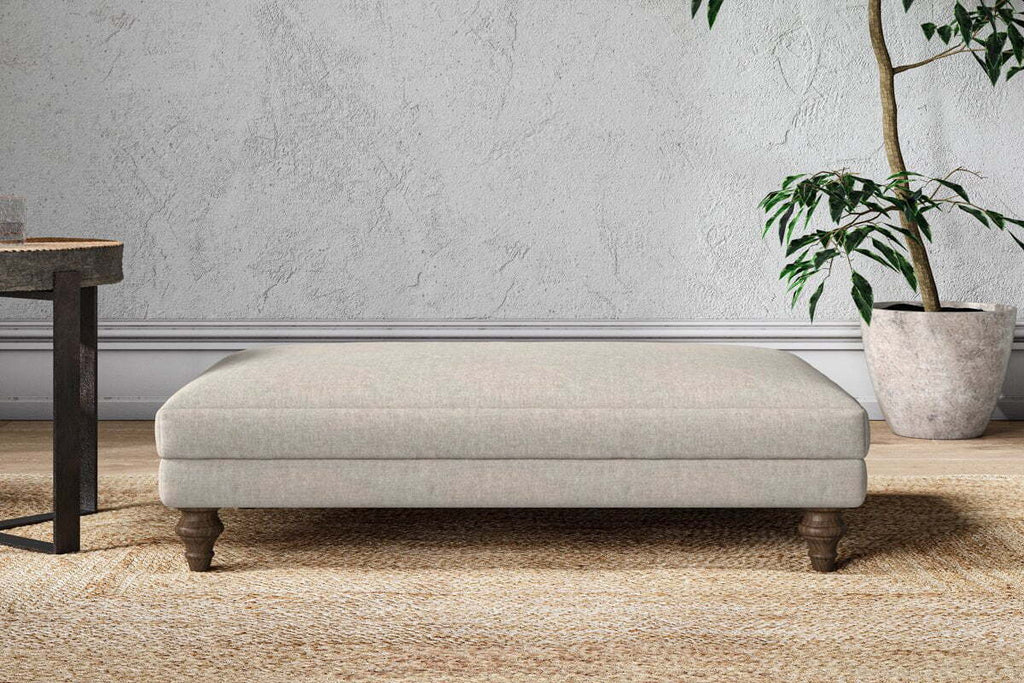 Marri Large Footstool - Brera Linen Natural
