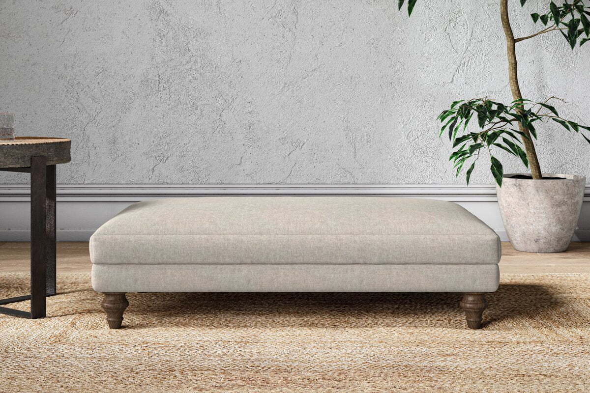 Marri Large Footstool - Brera Linen Natural