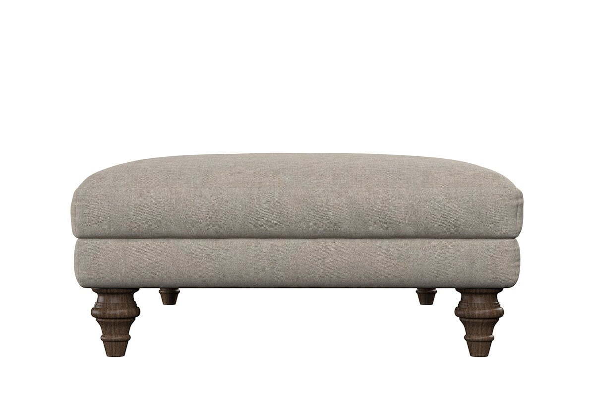 Marri Large Footstool - Brera Linen Pebble