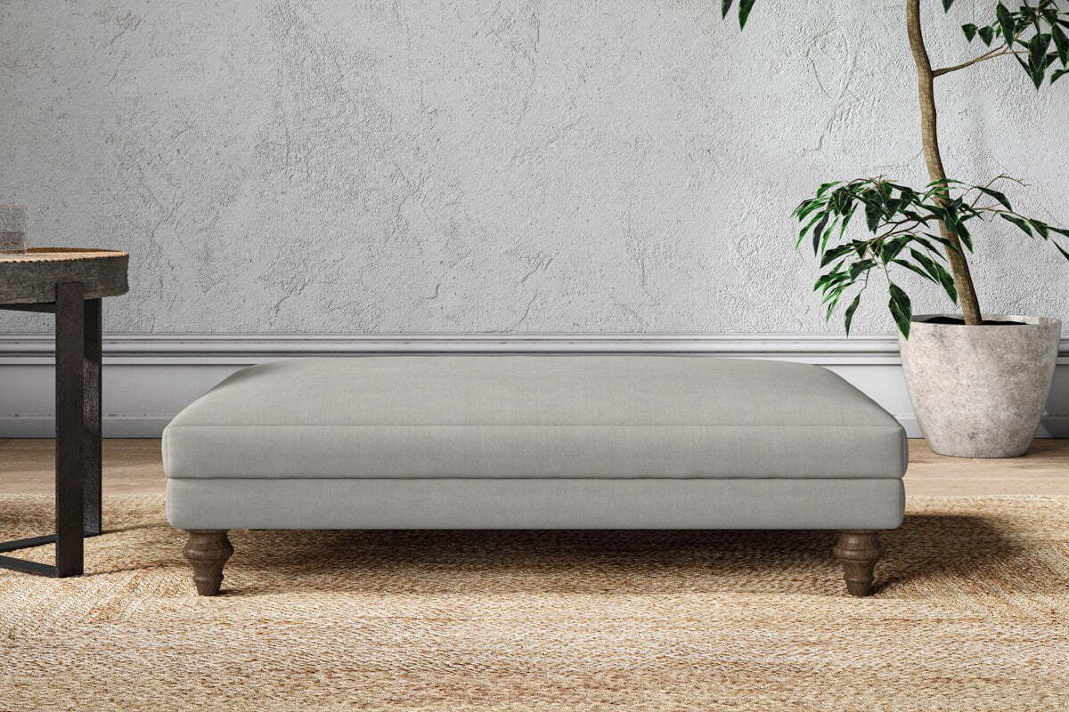 Marri Large Footstool - Brera Linen Smoke