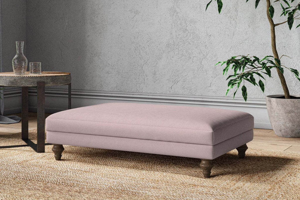 Marri Large Footstool - Recycled Cotton Lavender