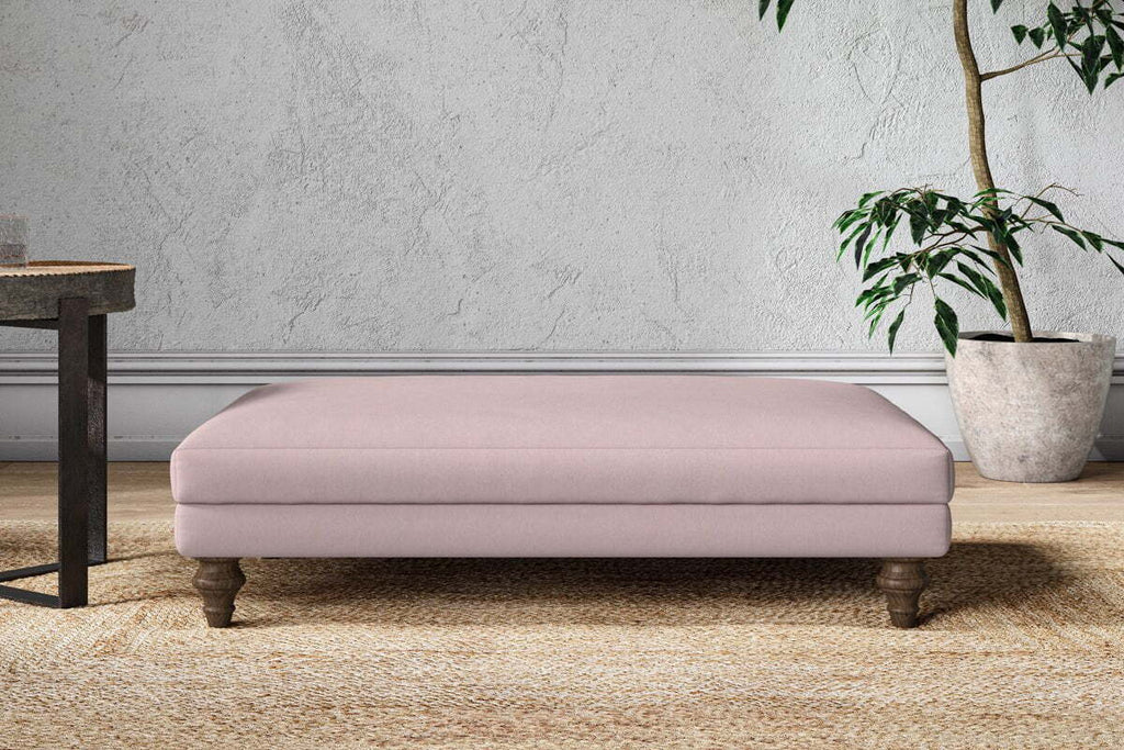 Marri Large Footstool - Recycled Cotton Lavender