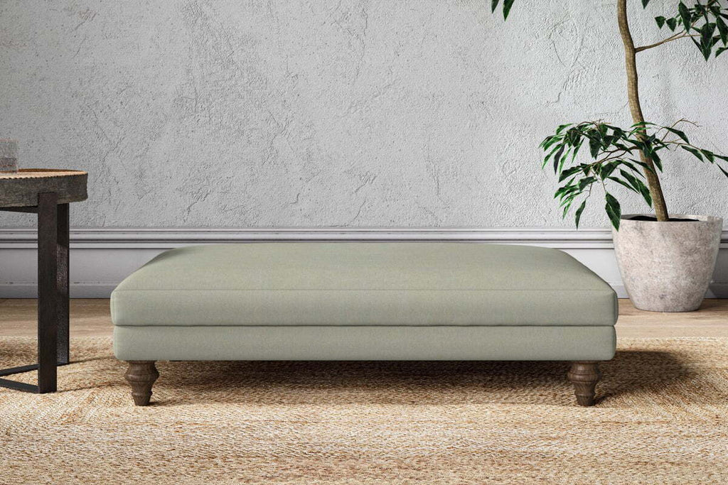 Marri Large Footstool - Recycled Cotton Seaspray