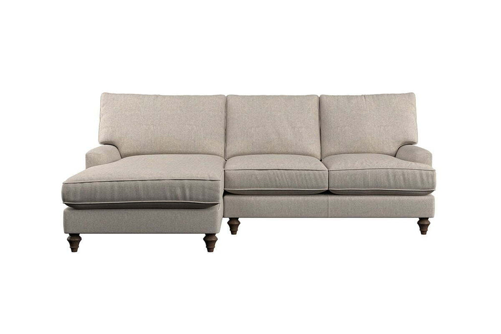 Marri Large Left Hand Chaise Sofa - Brera Linen Chestnut