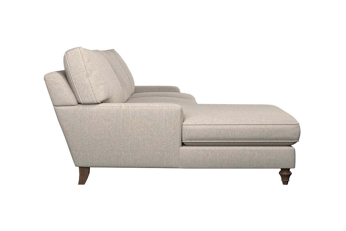 Marri Large Left Hand Chaise Sofa - Brera Linen Chestnut