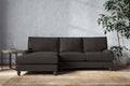 Marri Large Left Hand Chaise Sofa - Brera Linen Espresso