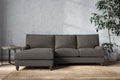 Marri Large Left Hand Chaise Sofa - Brera Linen Granite