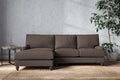 Marri Large Left Hand Chaise Sofa - Recycled Cotton Mocha