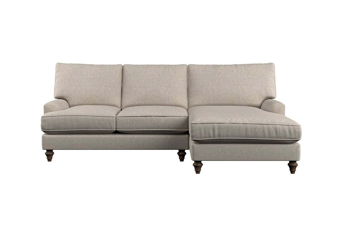 Marri Large Right Hand Chaise Sofa - Brera Linen Chestnut