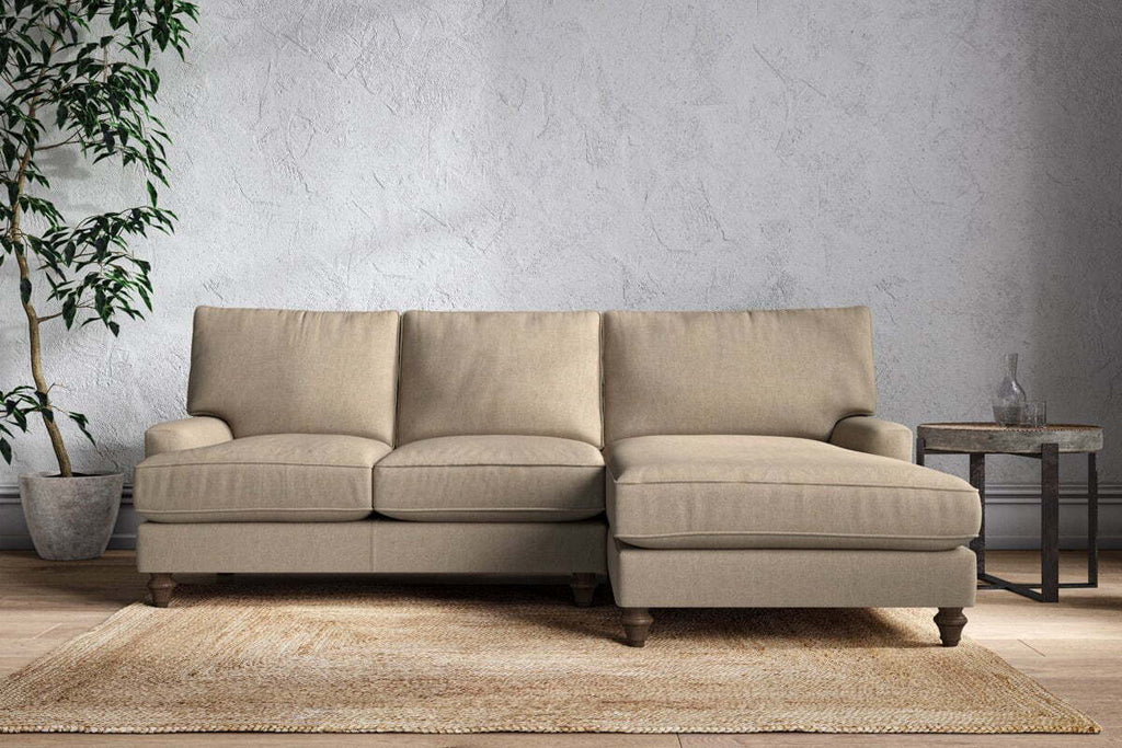 Marri Large Right Hand Chaise Sofa - Brera Linen Pebble