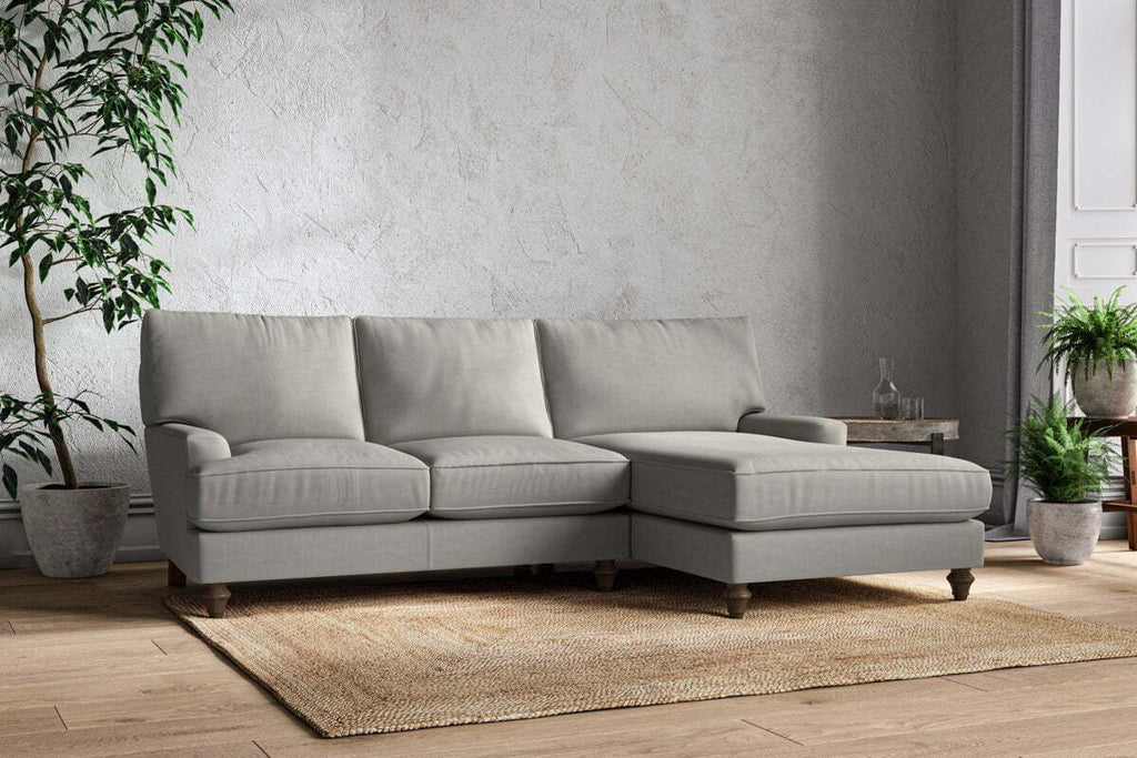 Marri Large Right Hand Chaise Sofa - Brera Linen Smoke