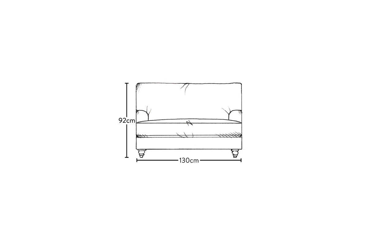 Marri Love Seat - Brera Linen Chestnut