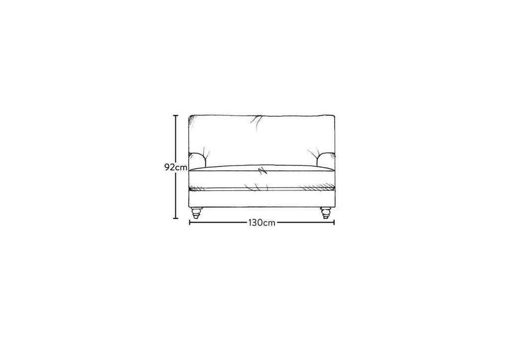 Marri Love Seat - Brera Linen Granite