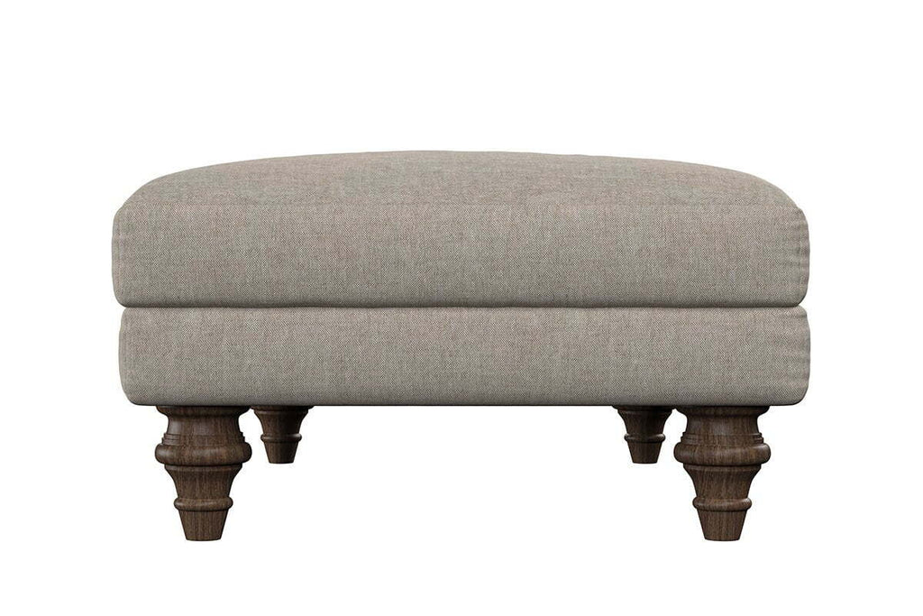 Marri Medium Footstool - Brera Linen Chestnut