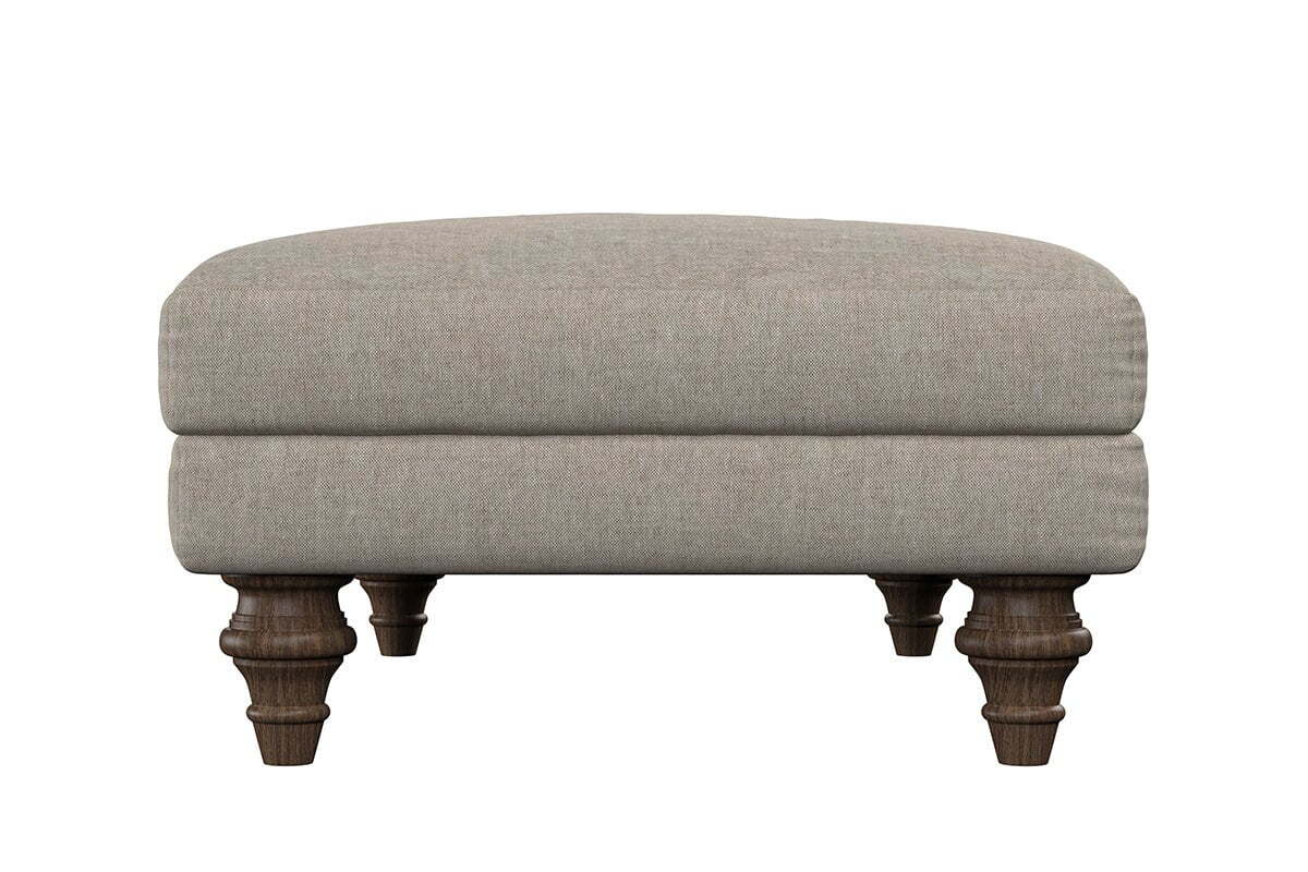 Marri Medium Footstool - Brera Linen Chestnut
