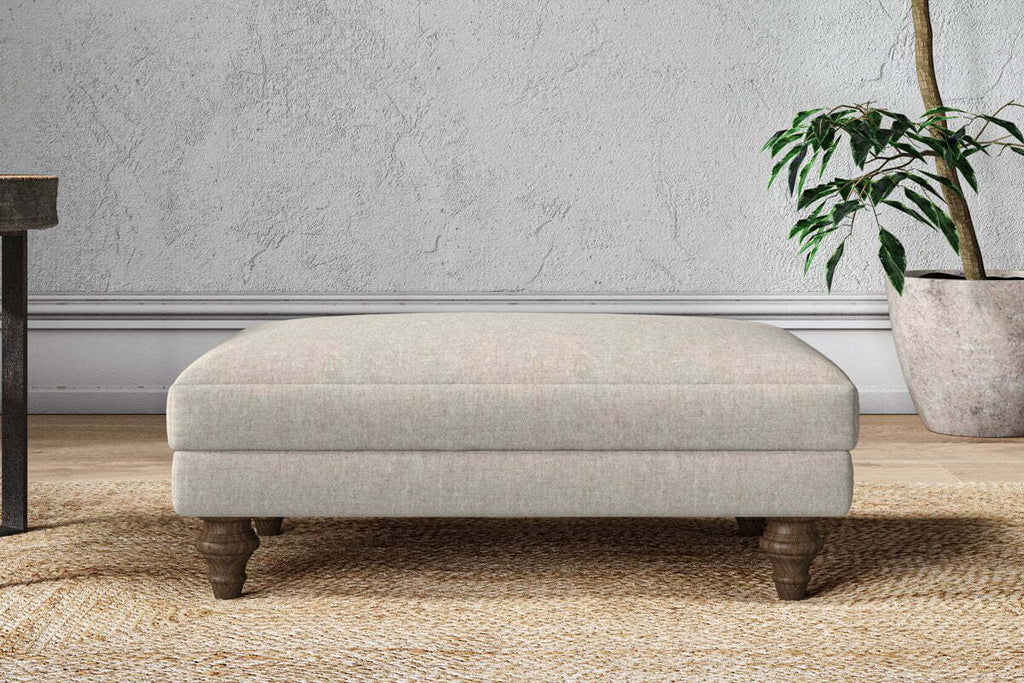 Marri Medium Footstool - Brera Linen Natural