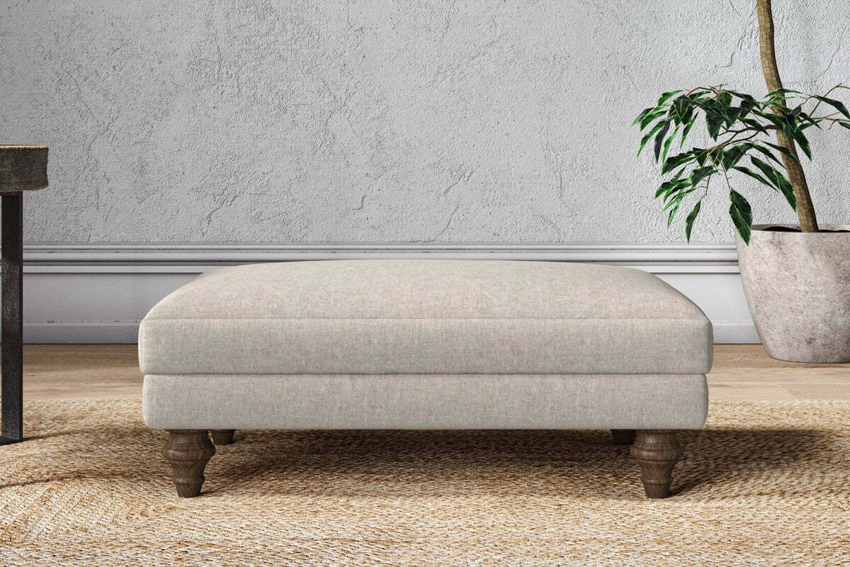 Marri Medium Footstool - Brera Linen Natural