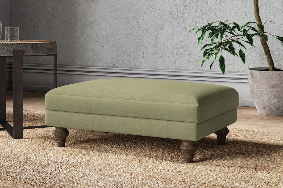 Marri Medium Footstool - Brera Linen Sage