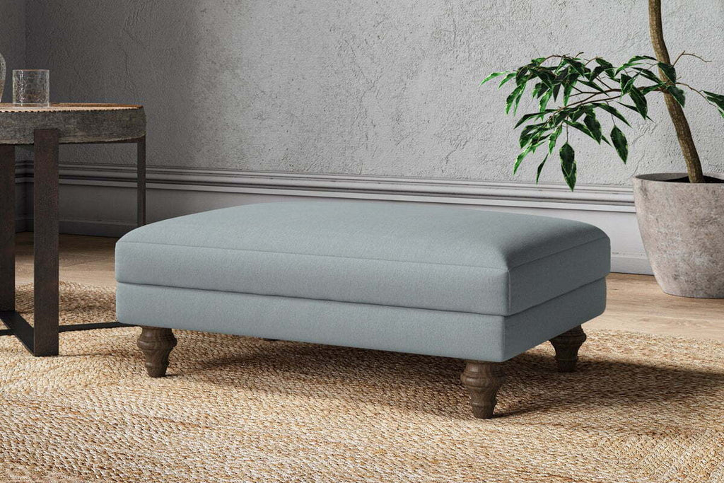 Marri Medium Footstool - Recycled Cotton Horizon