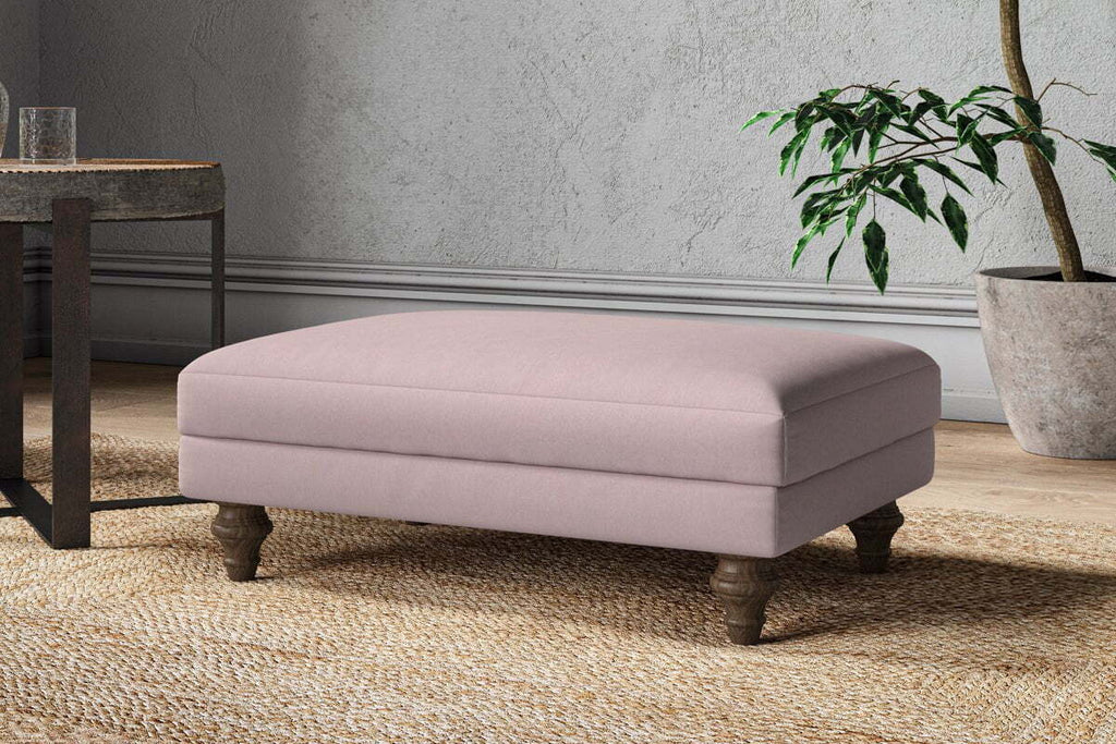 Marri Medium Footstool - Recycled Cotton Lavender