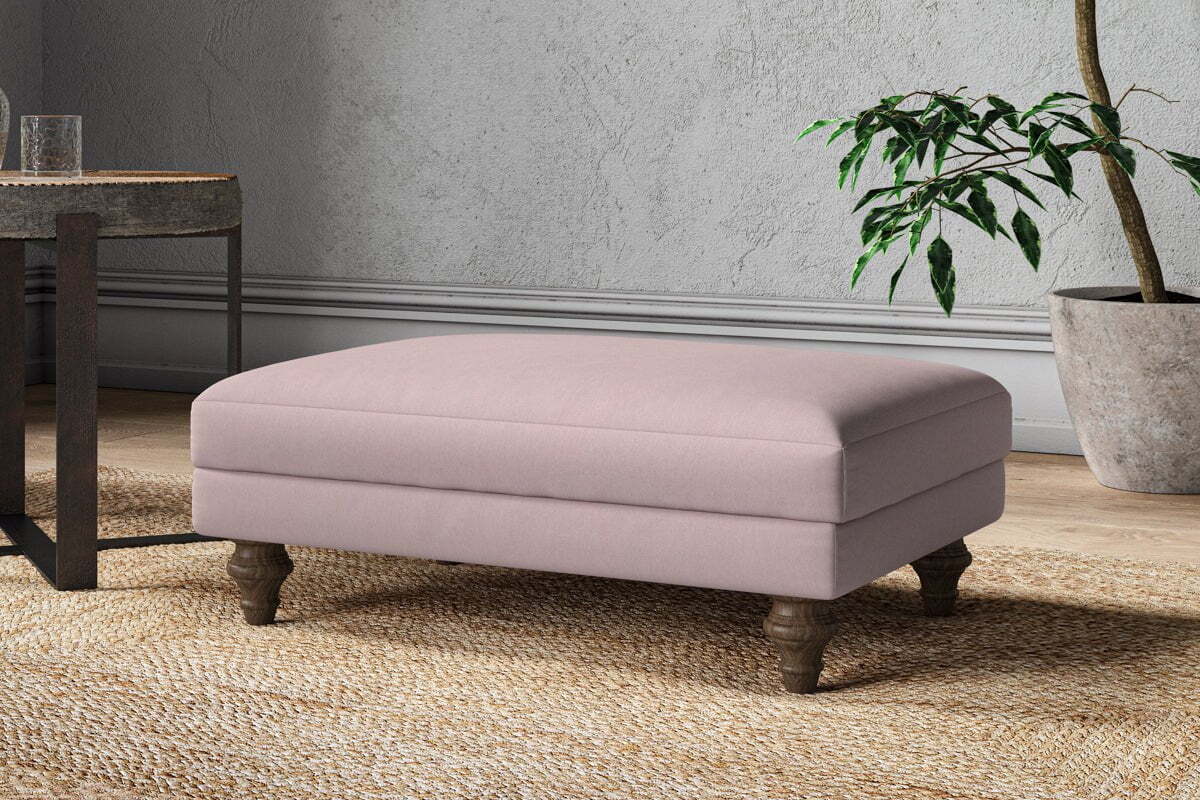 Marri Medium Footstool - Recycled Cotton Lavender