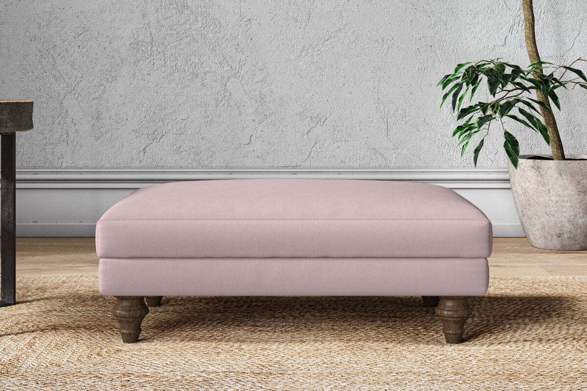 Marri Medium Footstool - Recycled Cotton Lavender