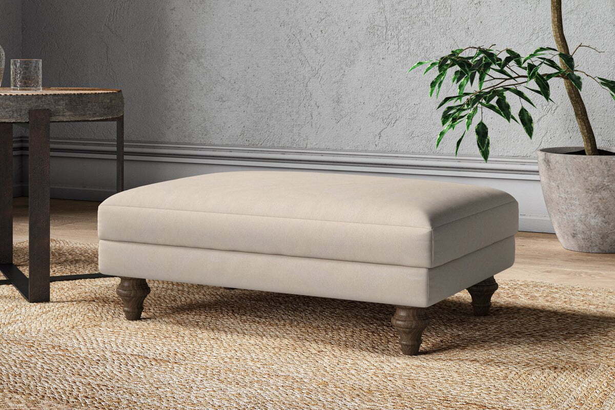 Marri Medium Footstool - Recycled Cotton Natural