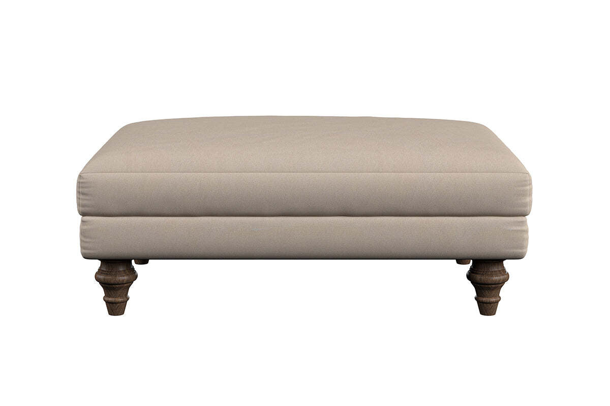 Marri Medium Footstool - Recycled Cotton Stone