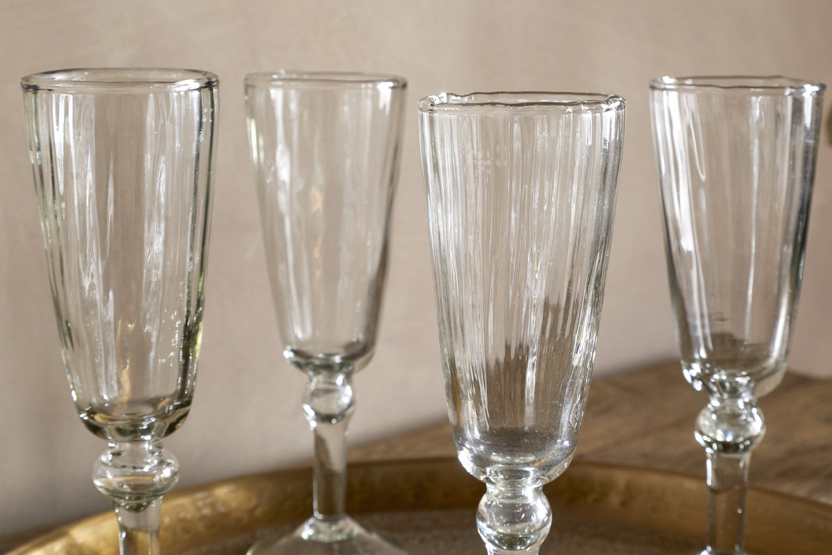 Minati Champagne Flute - Clear (Set of 4)