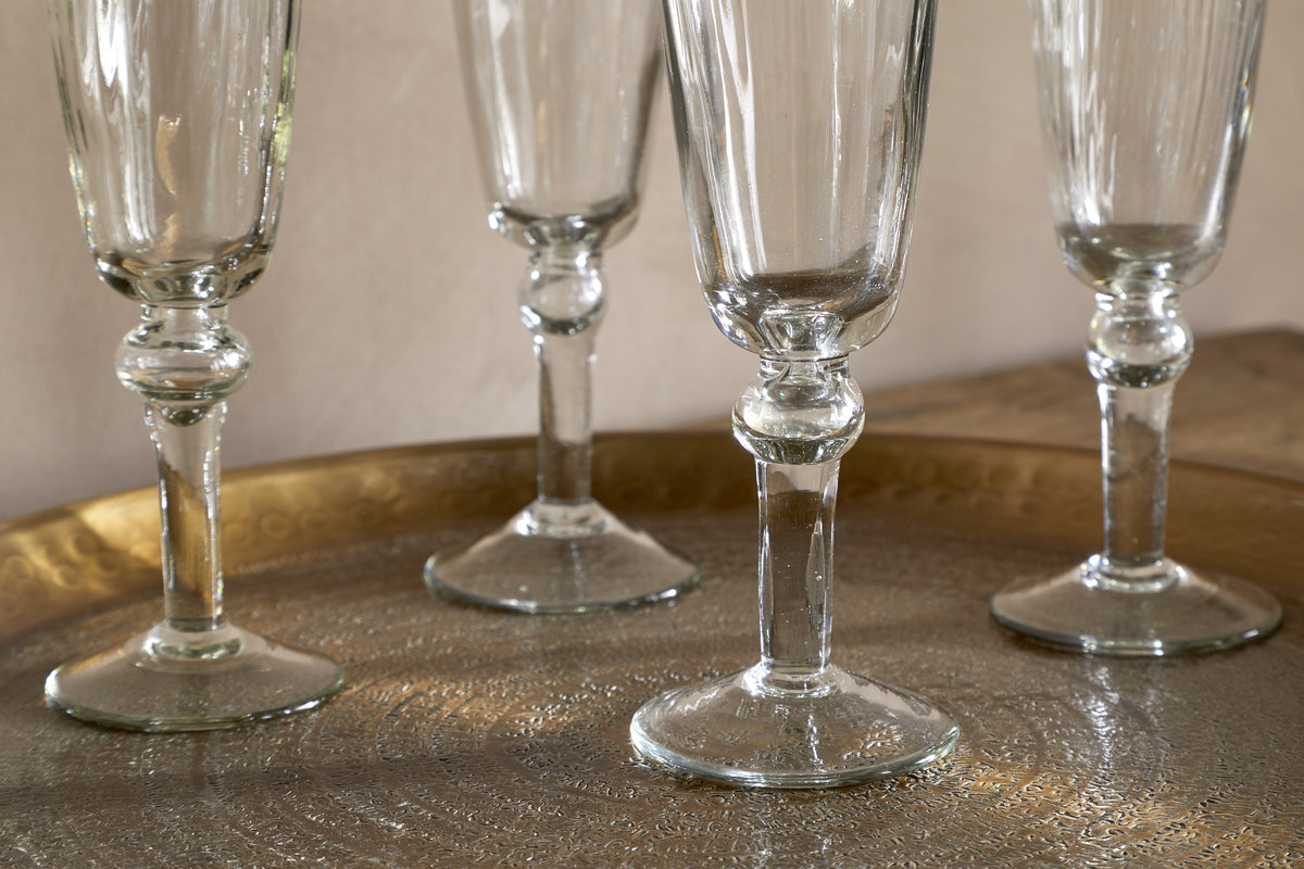 Minati Champagne Flute - Clear (Set of 4)