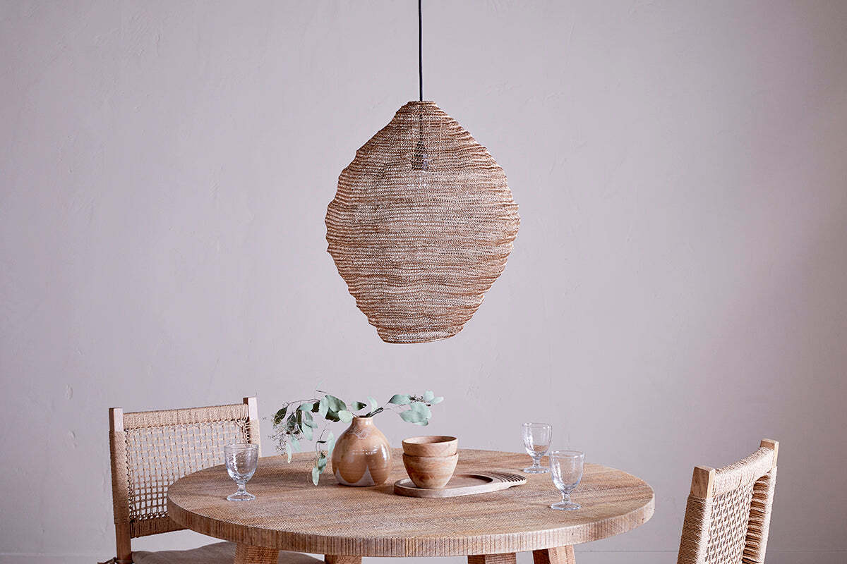 Mukuni Wire Lampshade - Brass - Large