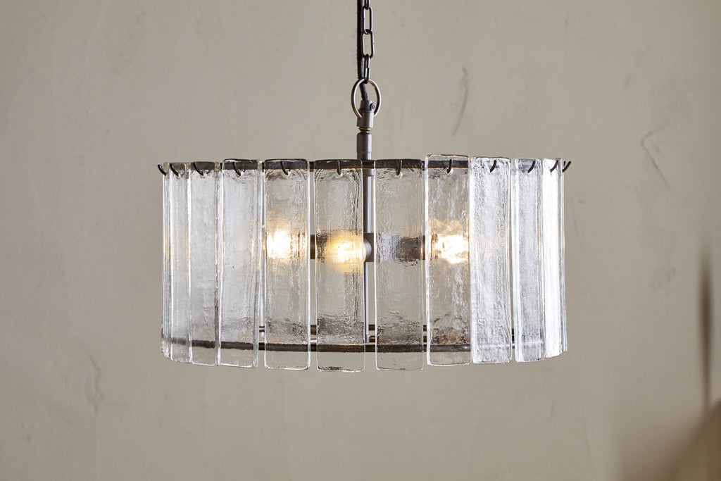Nauka Statement Pendant - Aged Bronze & Clear