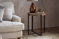 Chakala Reclaimed Wood Side Table - Reclaimed Wood & Iron