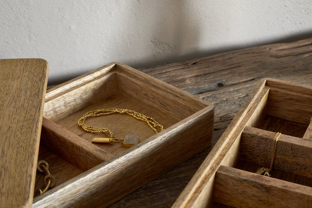 Chanya Mango Wood Jewellery Box - Natural