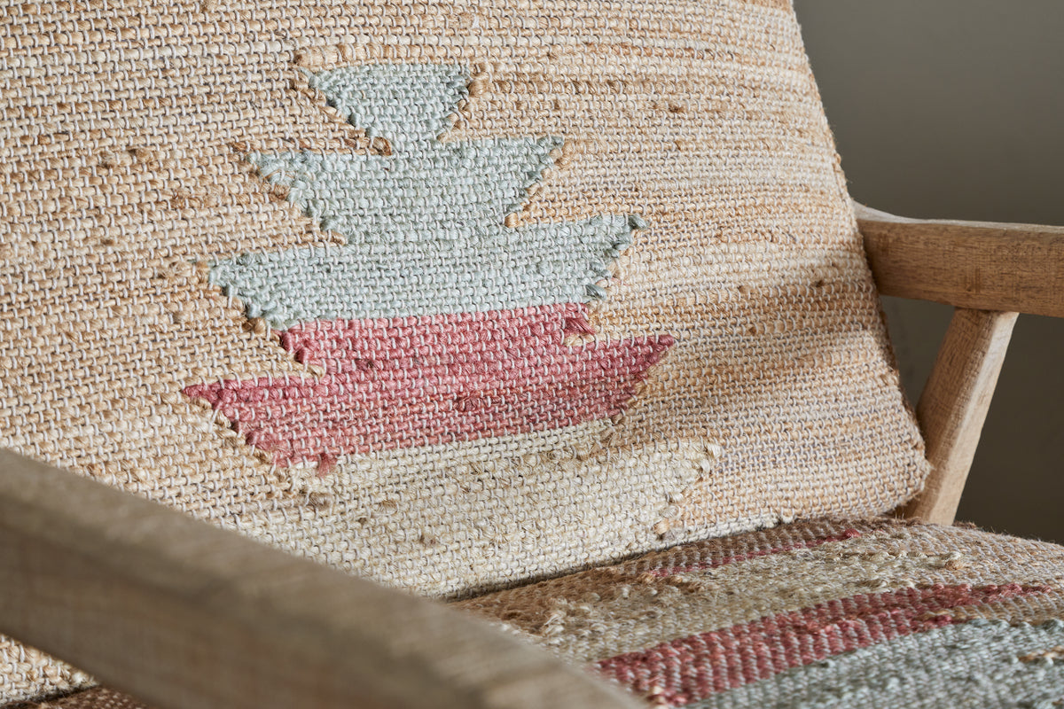 Kavya Kilim Occasional Armchair - Natural