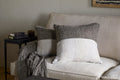 Munir Linen Cushion Cover - Charcoal