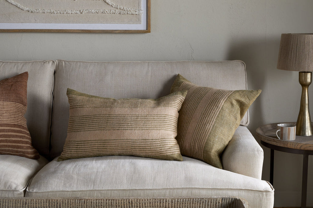Eesha Jute Cushion Cover - Sage Green