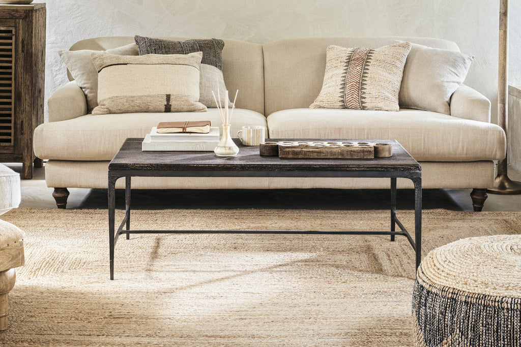 Sita Reclaimed Wood & Iron Coffee Table - Chocolate Brown