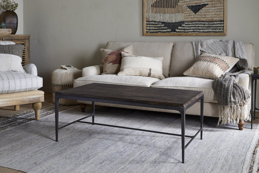 Sita Reclaimed Wood & Iron Coffee Table - Chocolate Brown