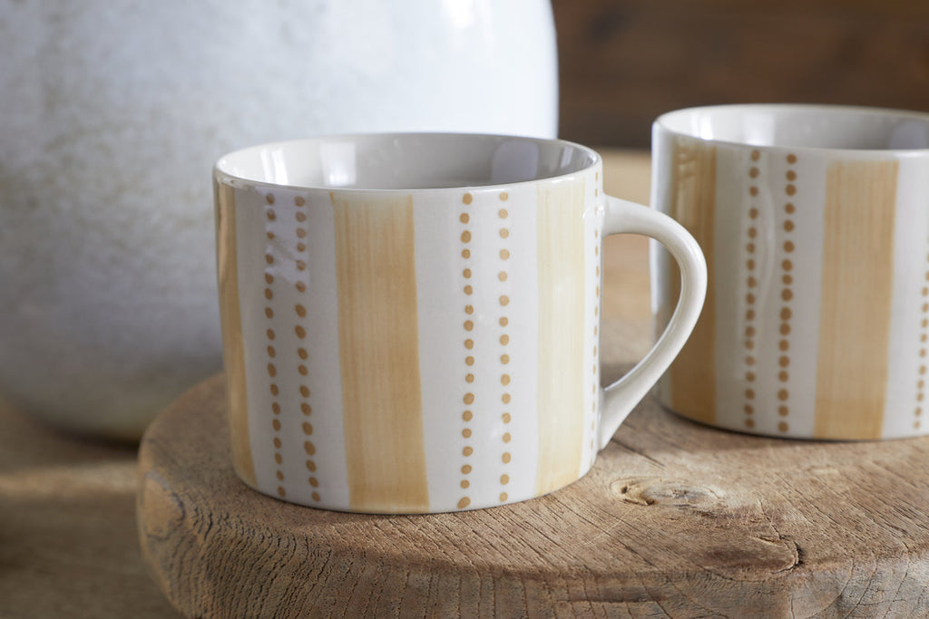 Patthar Mug - Cream & Sand - Small (Set of 2)