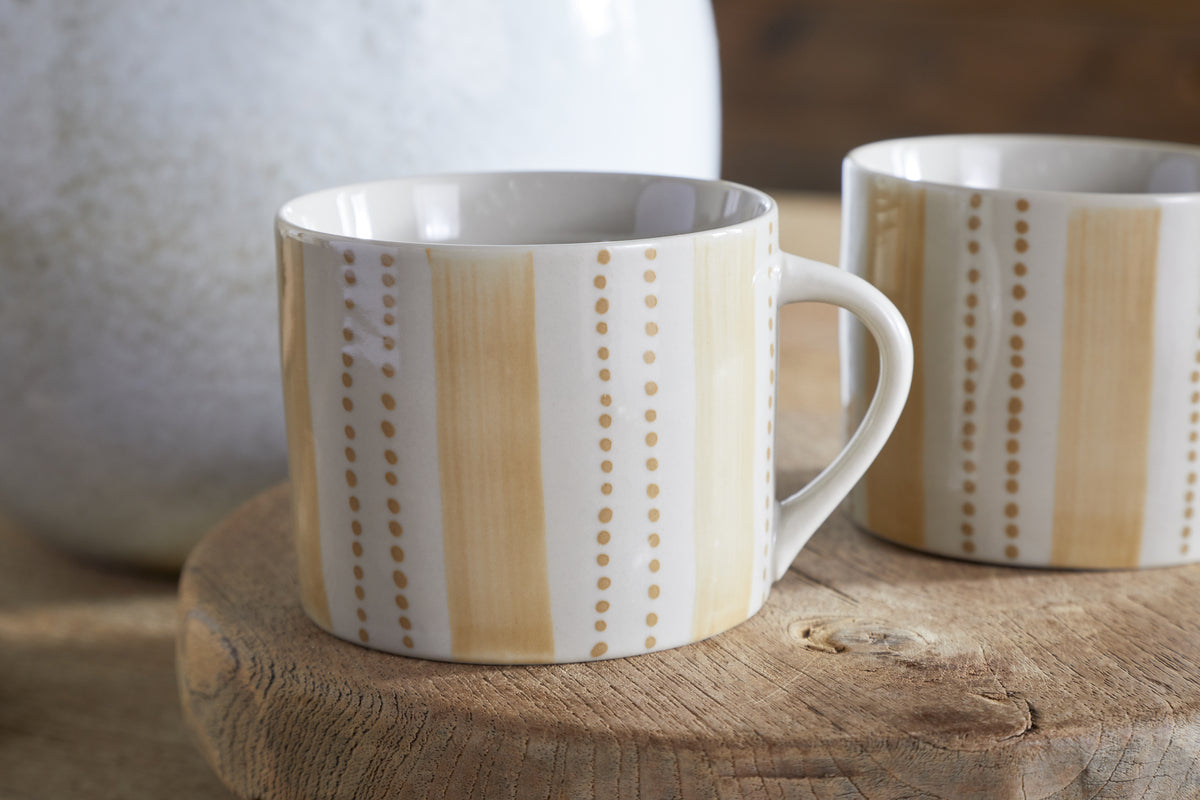 Patthar Mug - Cream & Sand - Small (Set of 2)