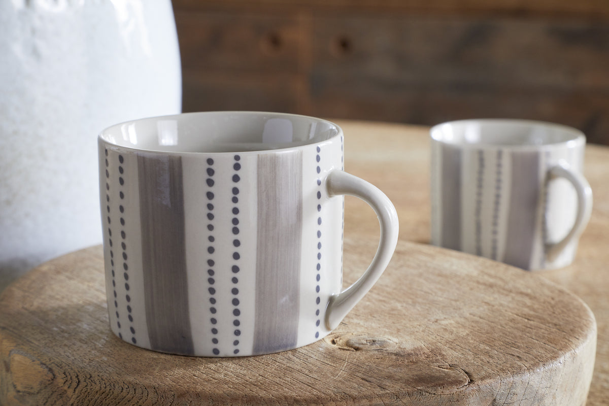Patthar Mug - Cream & Grey - Small (Set of 2)