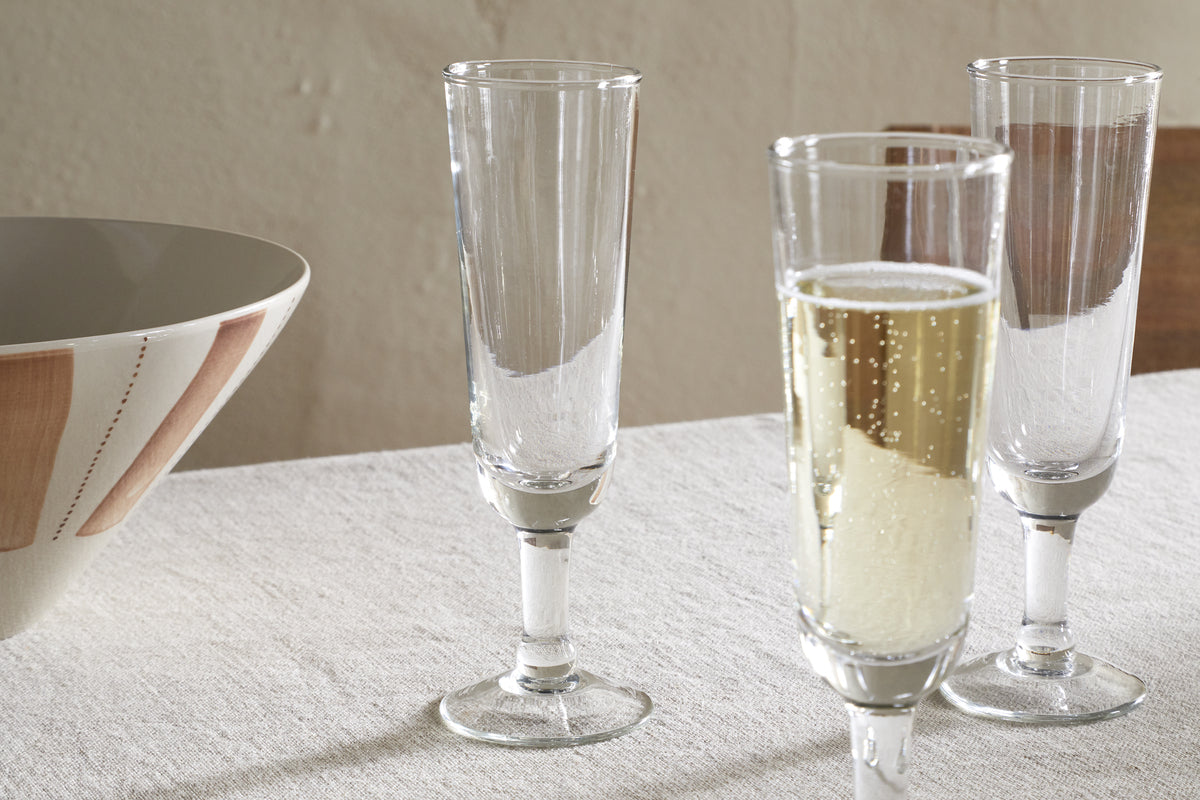 Pani Champagne Flute - Clear - (Set of 4)