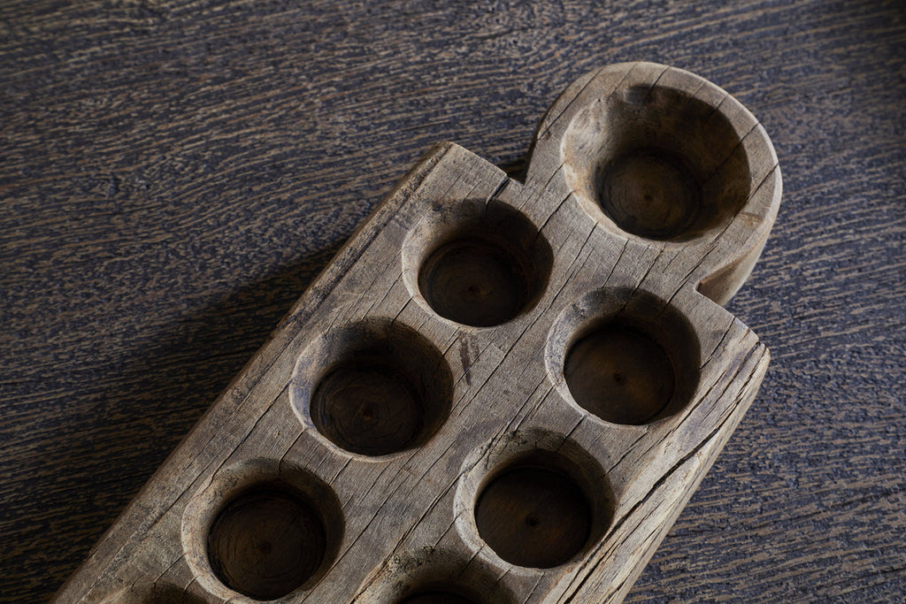 Makala Reclaimed Wood Tealight Holder - Natural