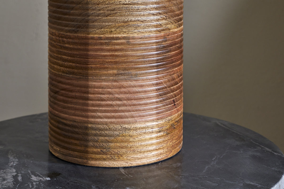 Agua Grooved Table Lamp Base - Natural