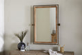 Mar Swivel Wall Mirror - Antique Brass & Natural