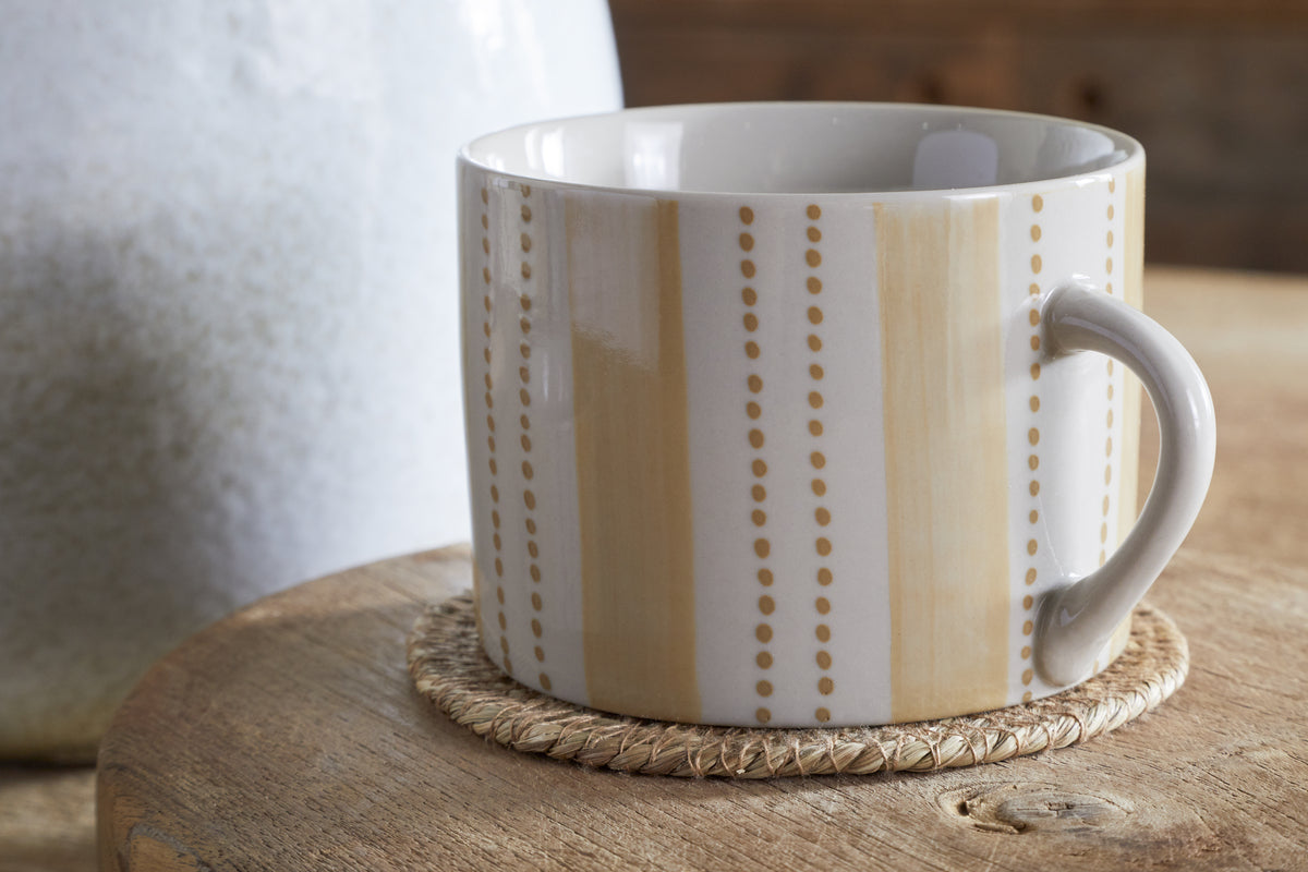 Patthar Mug - Cream & Sand - Large (Set of 2)